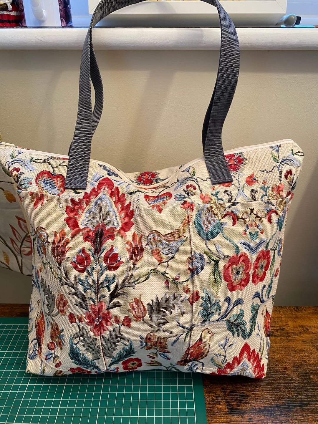 Customer photo review of Birds and Flowers Tapestry Fabric