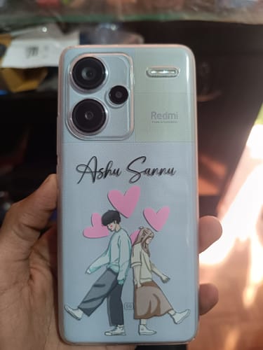 Customer photo review of Love Couple Customize Transparent Silicon Case For Redmi/Xiaomi