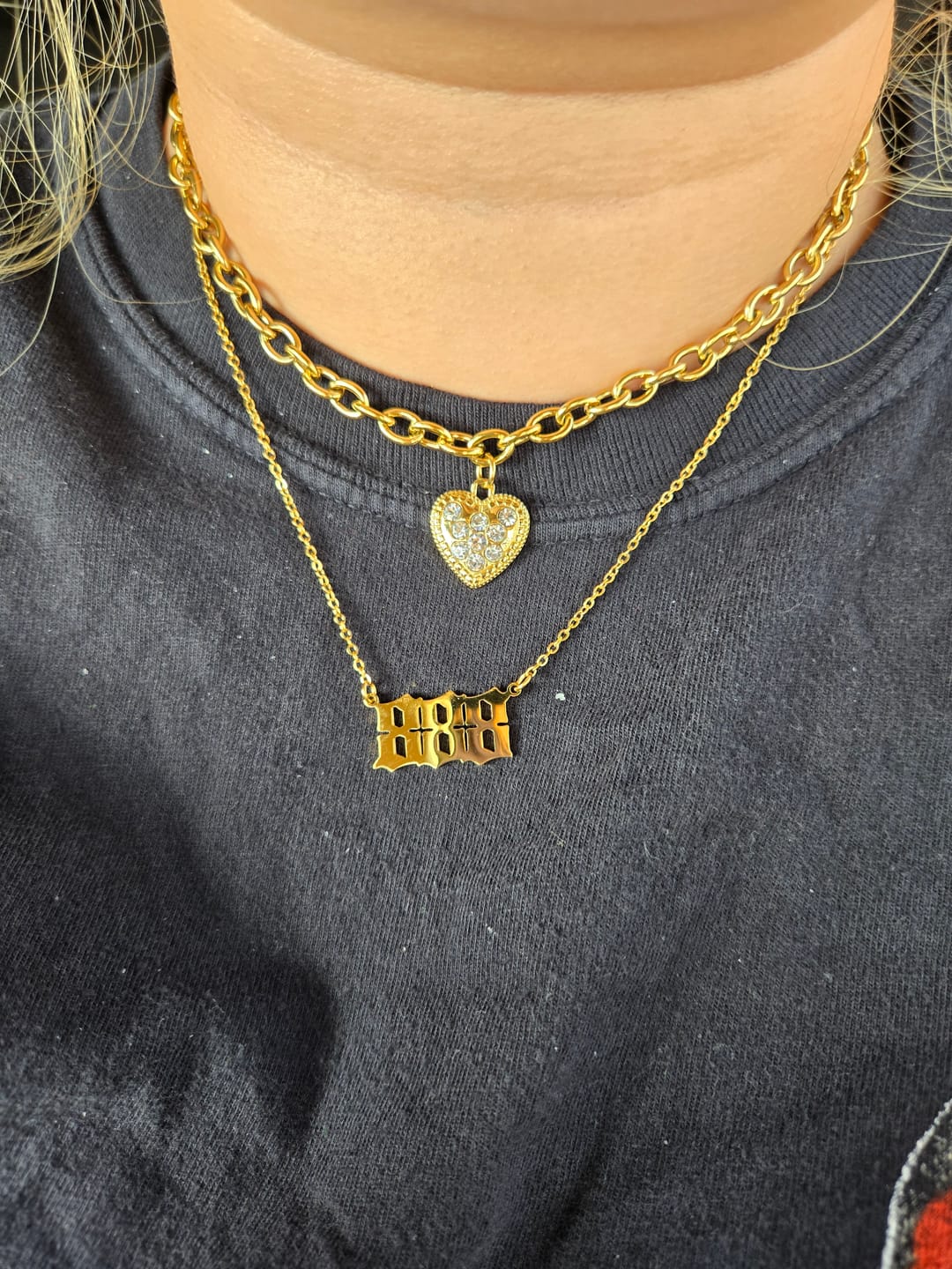 Customer photo review of Iced Out Sweetheart Choker