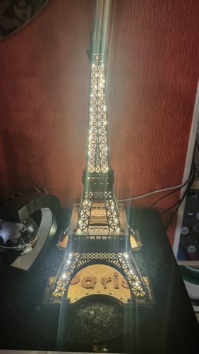 Customer photo review of Maquette bois | Tour Eiffel Lumineuse