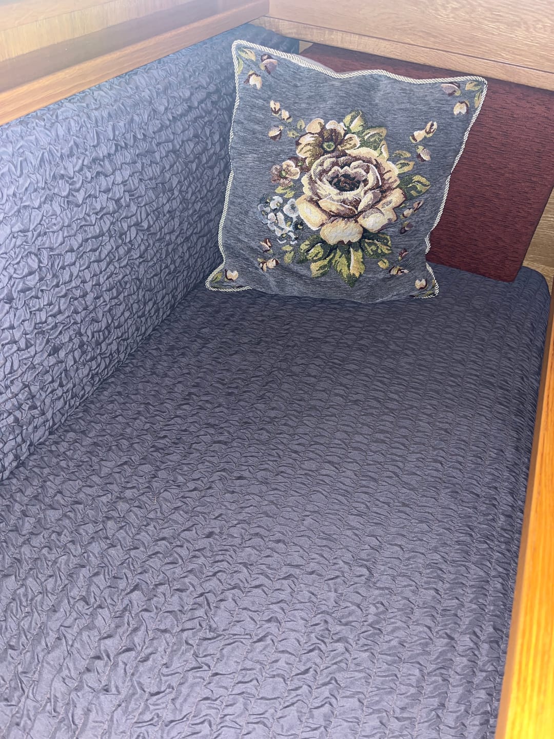 Customer photo review of Seat Cushion Cover - Charcoal, Microfibra Collection