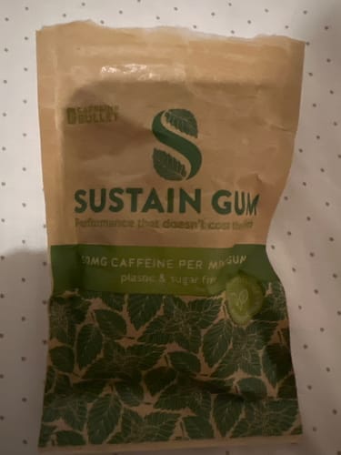 Customer photo review of Sustain Gum - 50mg of Caffeine per Gum