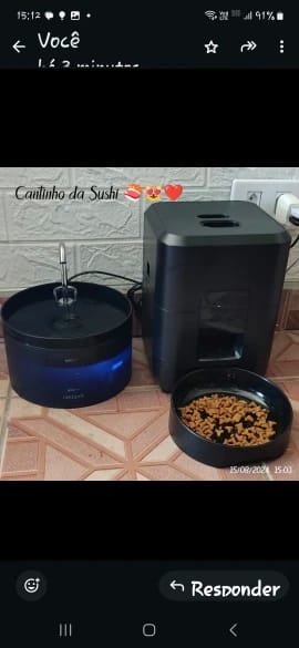 Customer photo review of Automatic Smart Pet Feeder with Timed Quantitative Food Dispenser for Cats and Dogs