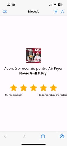 Customer photo review of Air Fryer Novio Grill & Fry