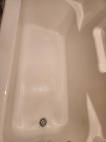 Customer photo review of Floor Crack Repair - Tub and Shower Repair Kit