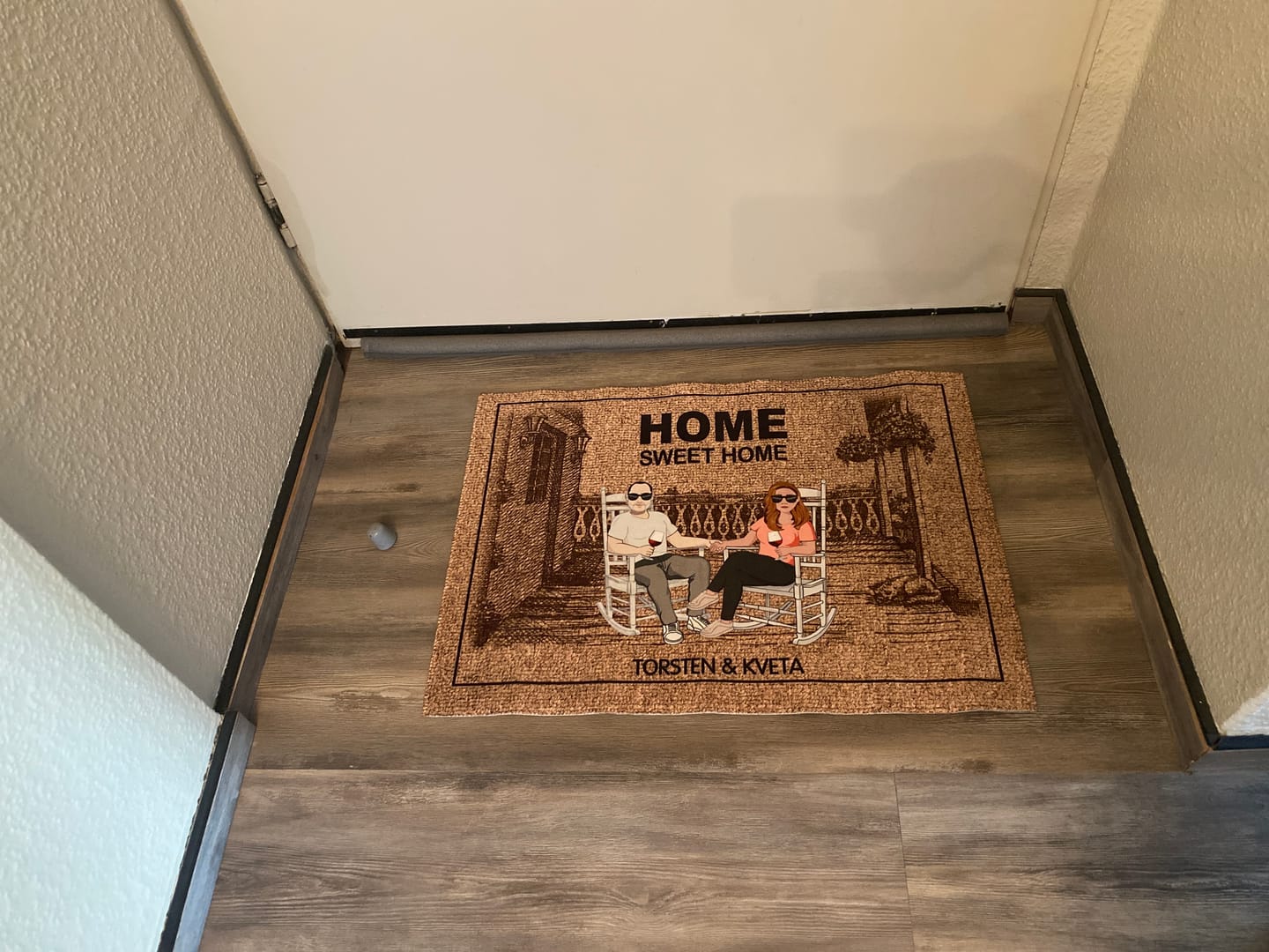 Customer photo review of Herzlich Willkommen - Paar-Fußmatte
