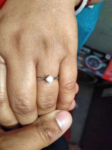 Customer photo review of Silver Zircon Love Island Ring