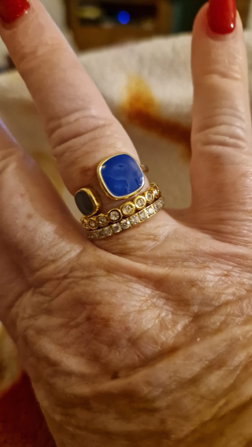 Customer photo review of Bezel Tennis Ring