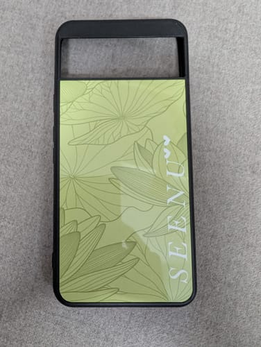 Customer photo review of Customized luxury Mint Green leaves Glossy Metal Case Cover For Google