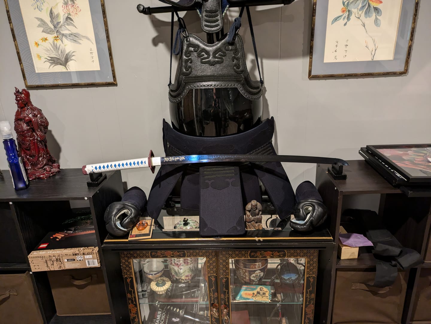 Customer photo review of The Giyuu Tomioka Handmade Katana Clay Tempered T10 Steel From Demon Slayer