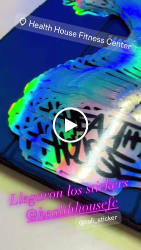 Customer video review of Stickers Holográficos