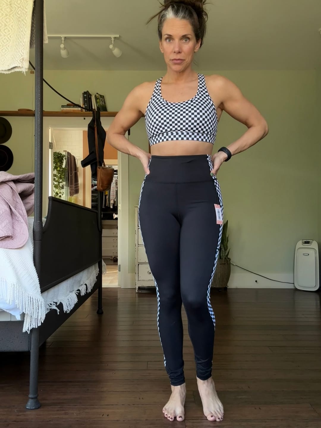 Customer photo review of Inspire Leggings - B&W Checkered | MT SPORT
