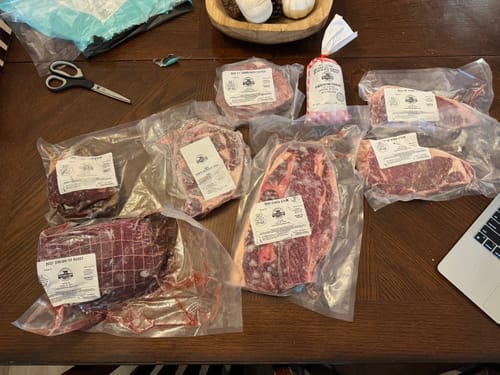 Customer photo review of THE “TRY-IT” BOX – 10 LBS OF PREMIUM AMERICAN BEEF