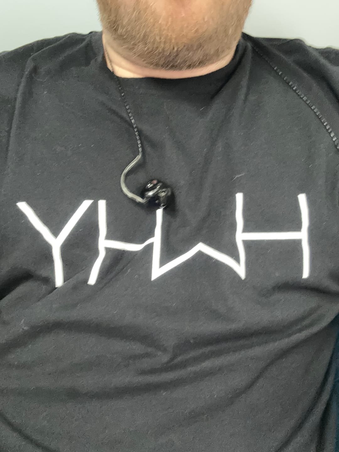 Customer photo review of YHWH  Swoop Tee (Black)