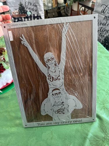 Customer photo review of Custom Metal Portrait