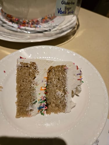 Customer photo review of Vanilla Sprinkle Swirl Cake