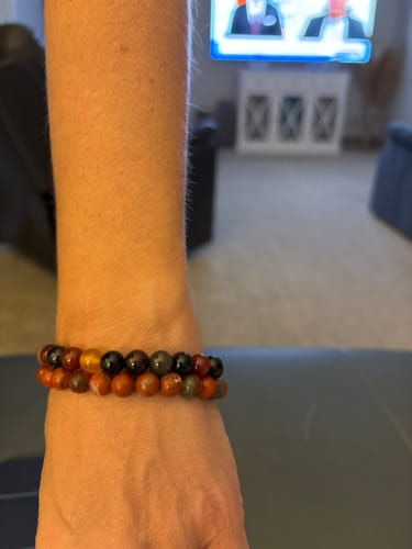 Customer photo review of PRIZE WINNER! Root Chakra Crystal & Bracelet Set