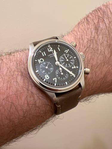 Customer photo review of Longines Heritage Men's 41mm Automatic Watch L2.816.4.53.2