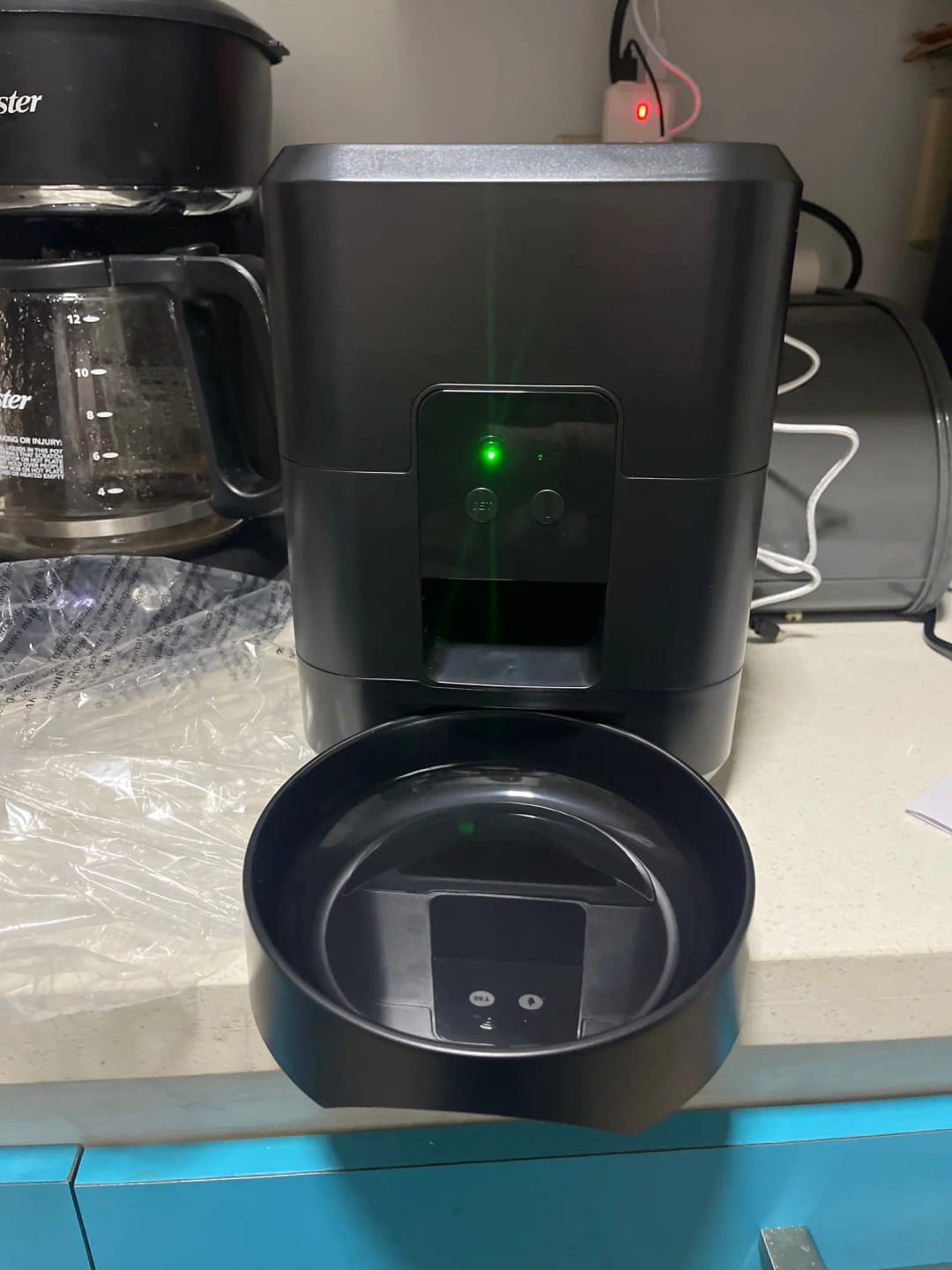 Customer photo review of Automatic Smart Pet Feeder with Timed Quantitative Food Dispenser for Cats and Dogs