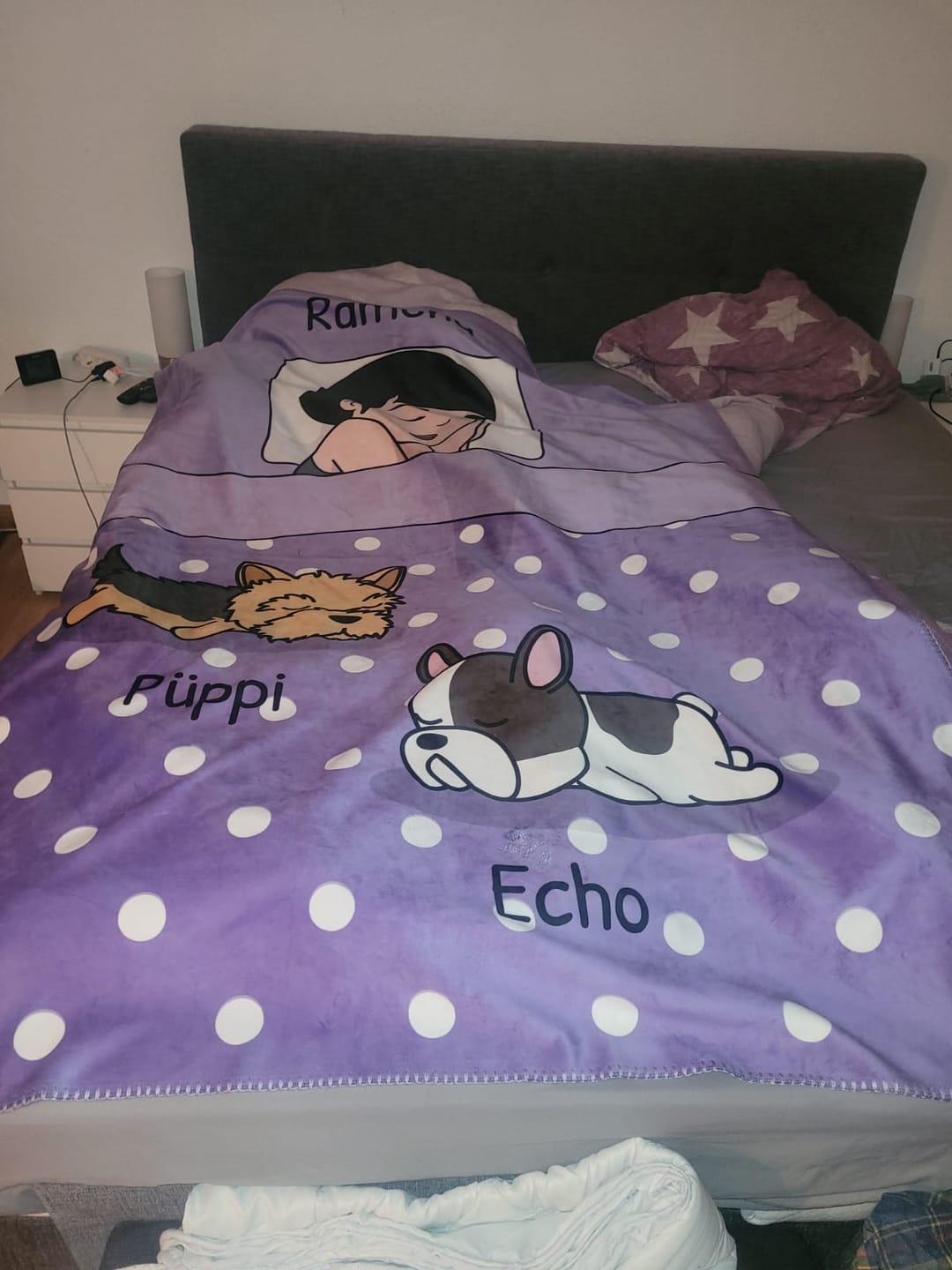 Customer photo review of Kuschelzeit mit Fellnasen Single - Individuelle Decke