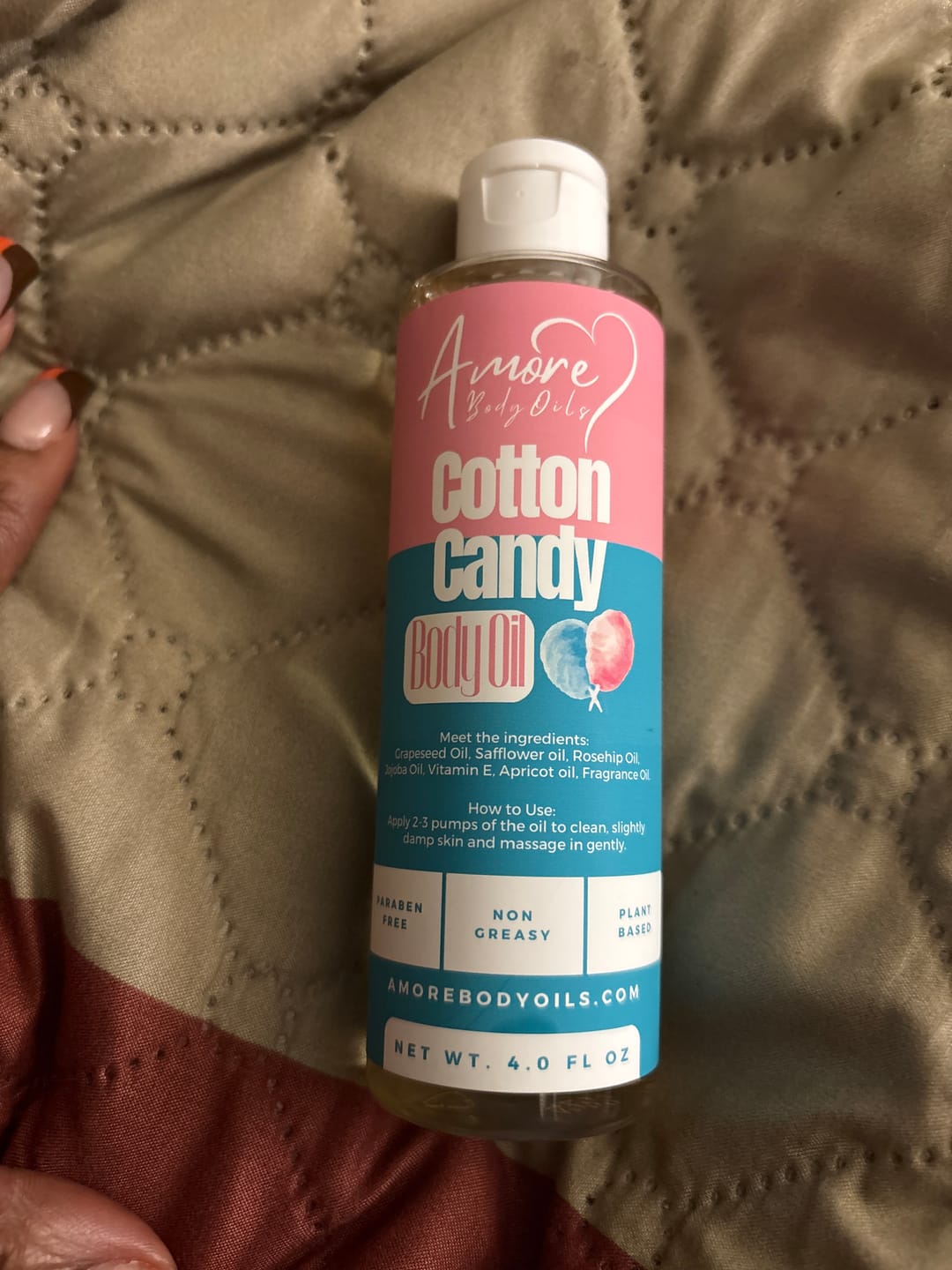 Customer photo review of Cotton Candy - Body Oil