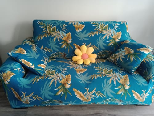 Customer photo review of Green Leaves - Housses Extensibles de Fauteuil et Canapé