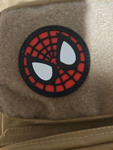 Customer photo review of Spiderman PVC Patch