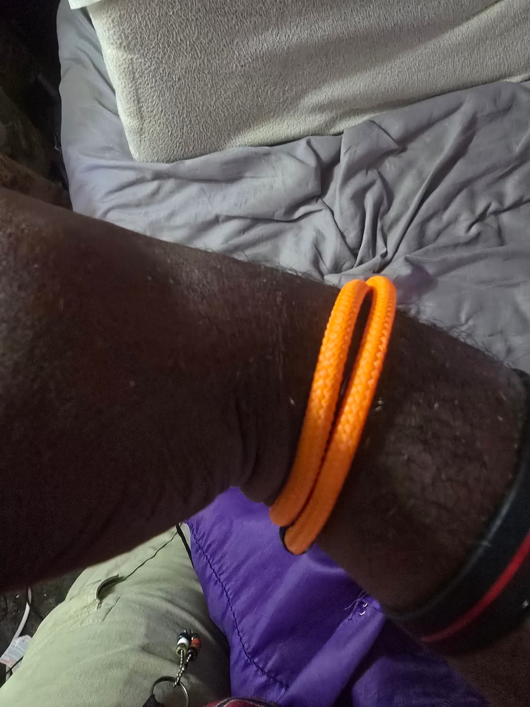 Customer photo review of Paracord Bracelet Magnetic Orange