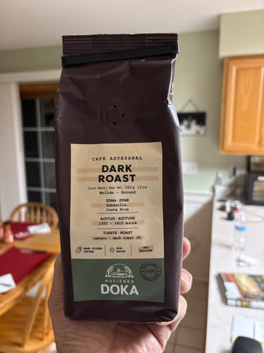 Customer photo review of Café Hacienda Doka Dark Roast
