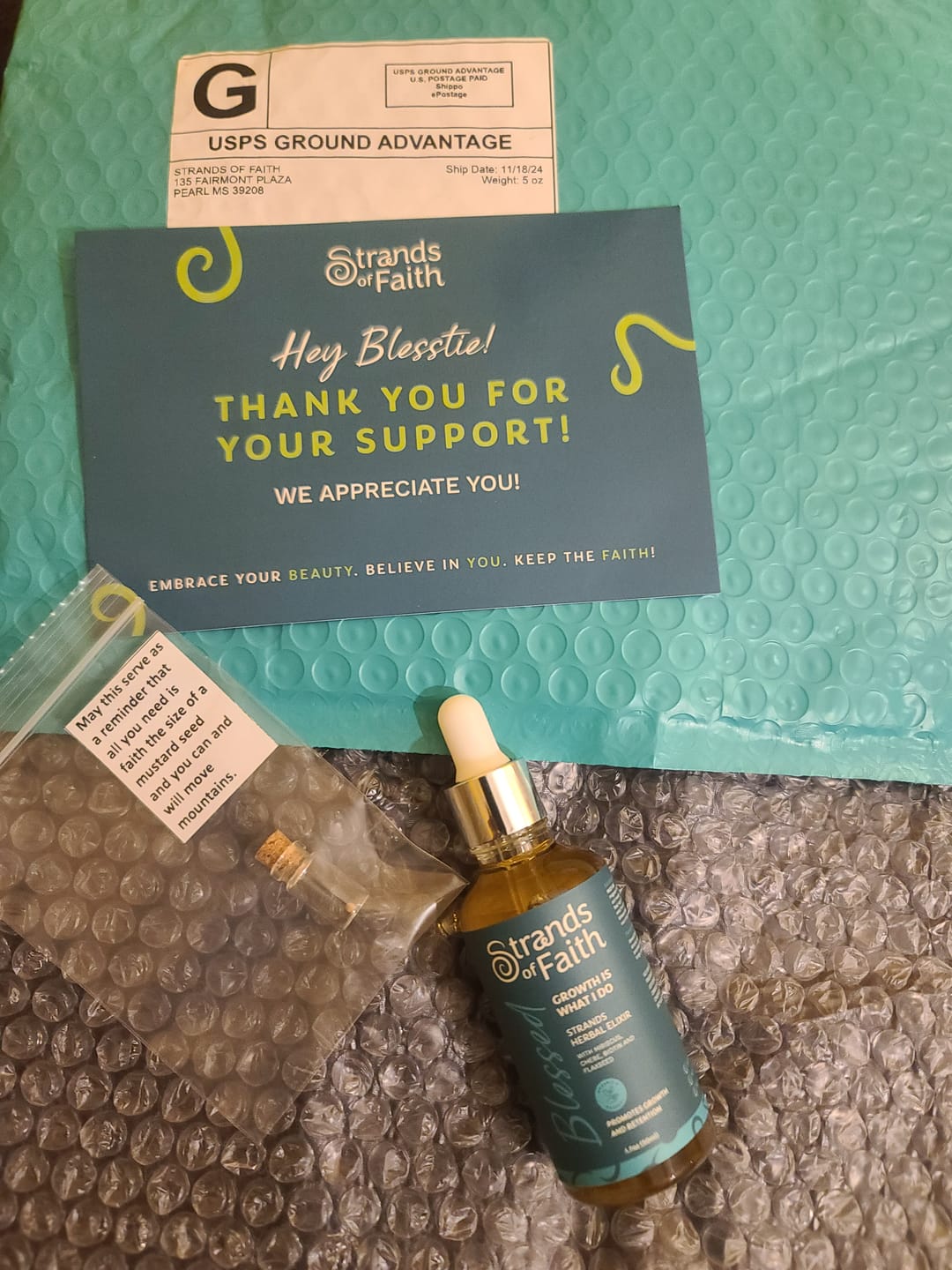 Customer photo review of BLESSED STRANDS HERBAL ELIXIR