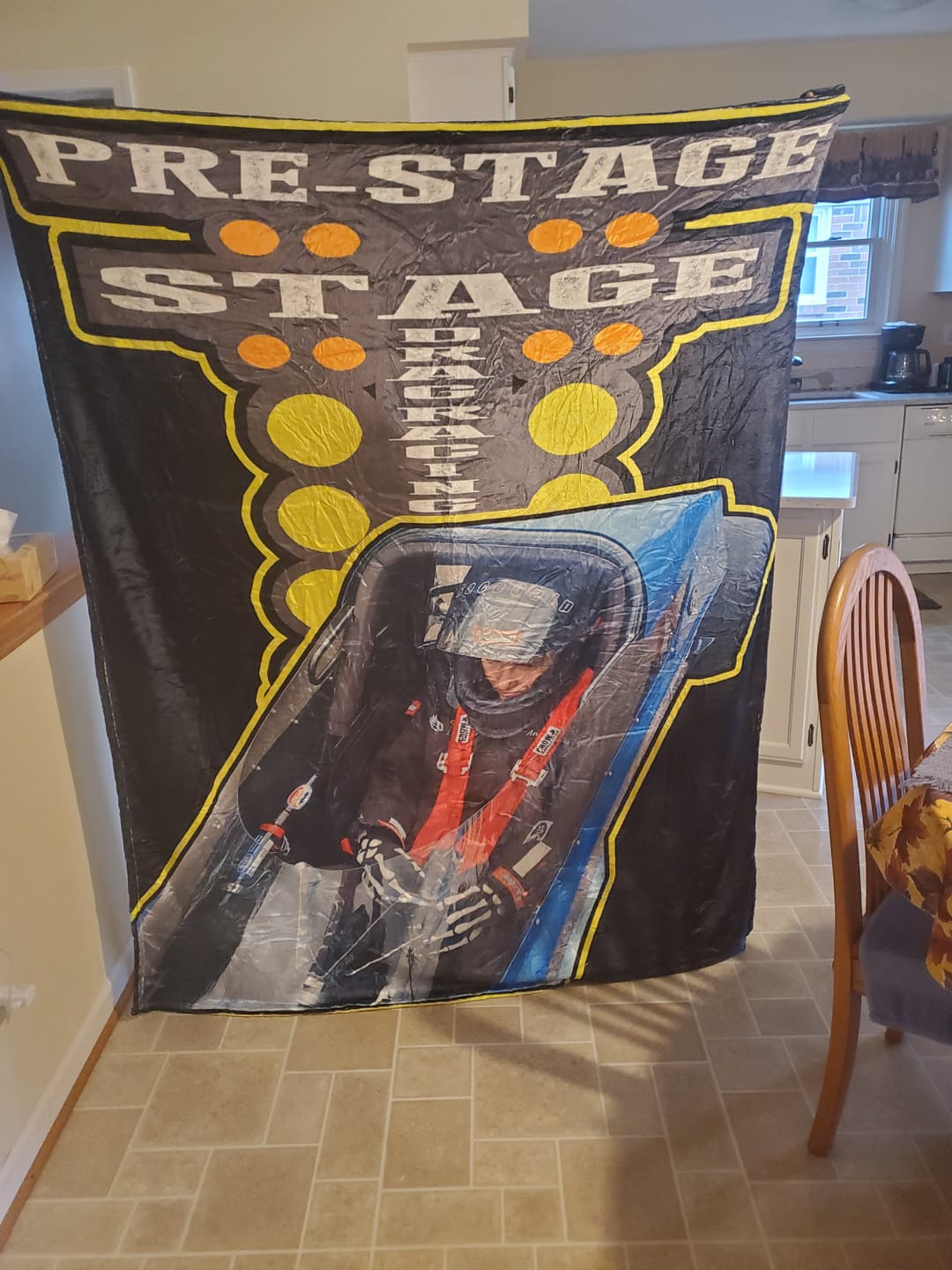 Customer photo review of Custom Drag Racing Blanket
