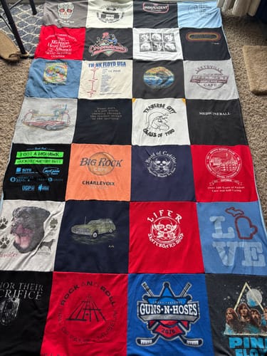 Customer photo review of Classic T-Shirt Blanket