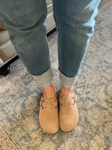 Customer photo review of Premium Suede Clogs