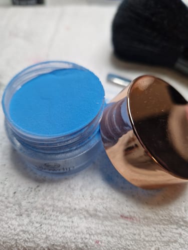 Customer photo review of Venetian Blue Dipping Powder
