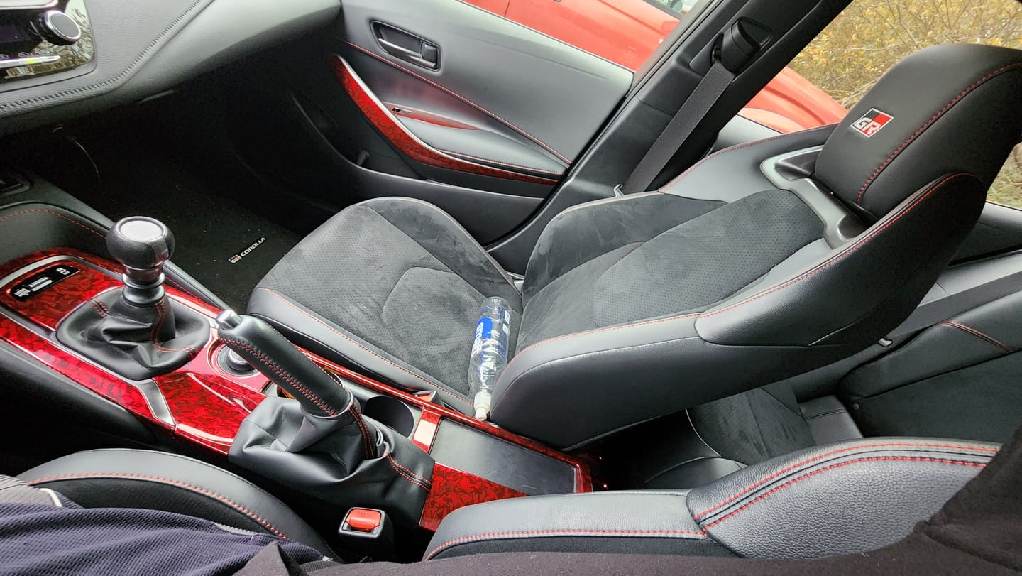 Customer photo review of Red Forged Carbon Fiber Vinyl Wrap