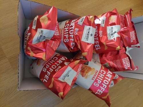 Customer photo review of Bio Kartoffelchips Paprika - MHD 11.01.25