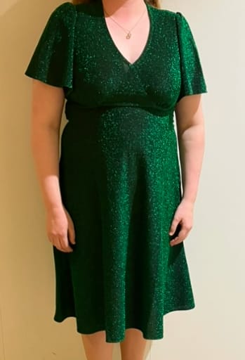 Customer photo review of Diana Dress lurex - kort kjole - grønn