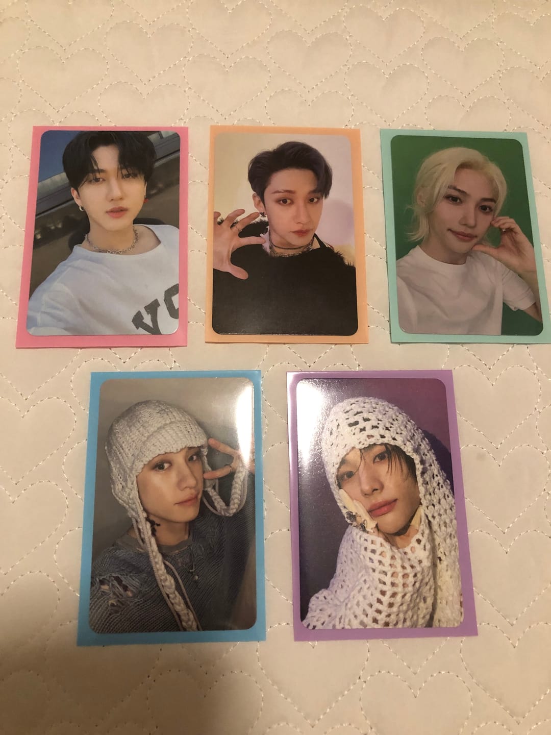 Customer photo review of COLORED PHOTOCARD SLEEVES - PASTEL RAINBOW PACK