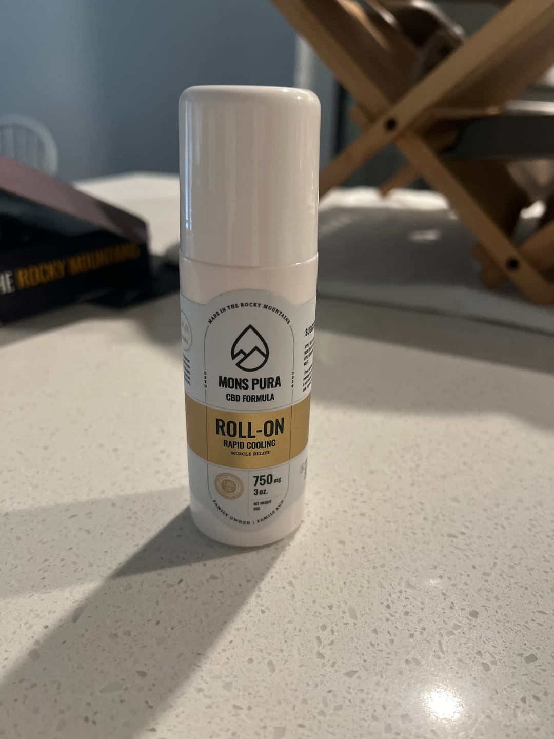 Customer photo review of Rapid Cooling Muscle Relief Roll On 750mg CBD