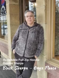 Customer photo review of Reversible Sherpa Full Zip Hoodie
