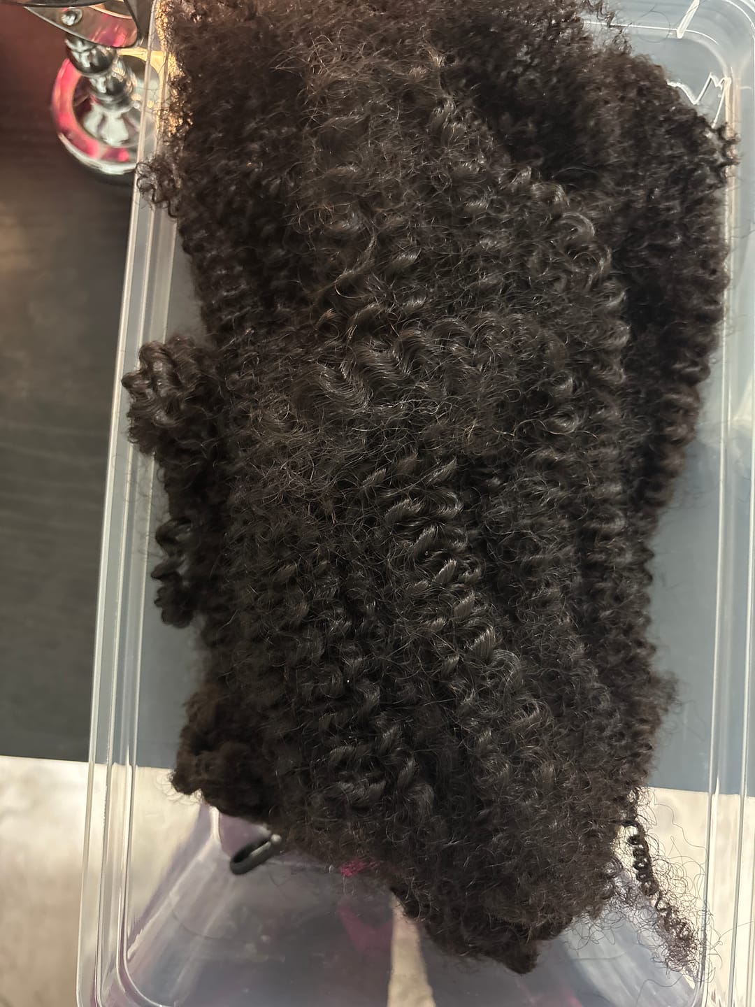 Customer photo review of Afro Kinky Bulk Human Hair Extensions