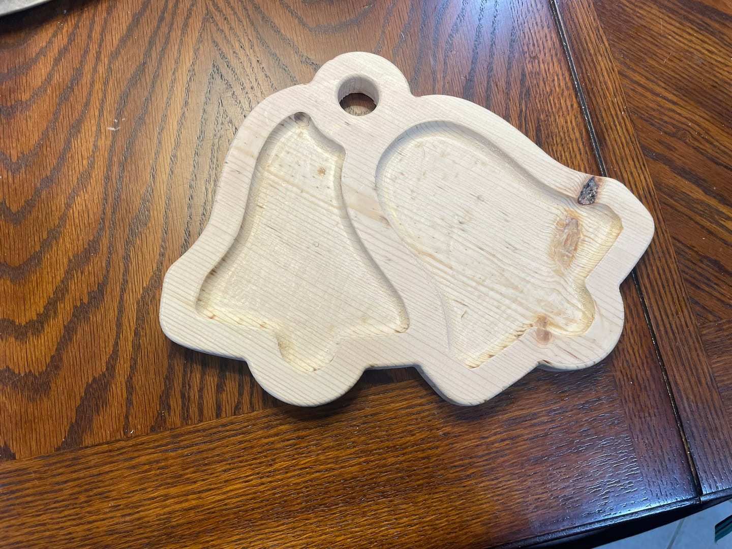Customer photo review of 10.3x9.8" Christmas Bells Tray 1 Acrylic Router Template [Limited Edition]