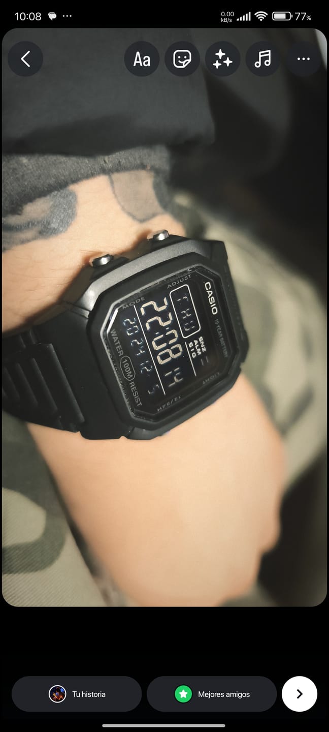 Customer photo review of Reloj Casio Vintage W-800H-1BVCF Negro Pantalla Negativa