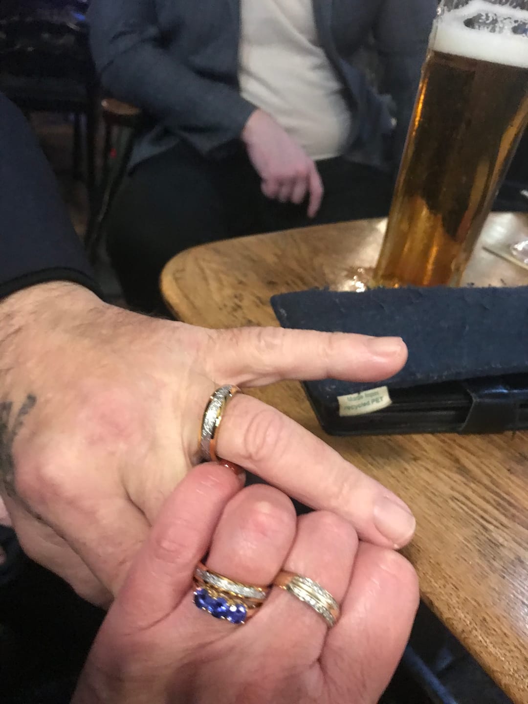 Customer photo review of The Golden Steel Wonder Ring Set