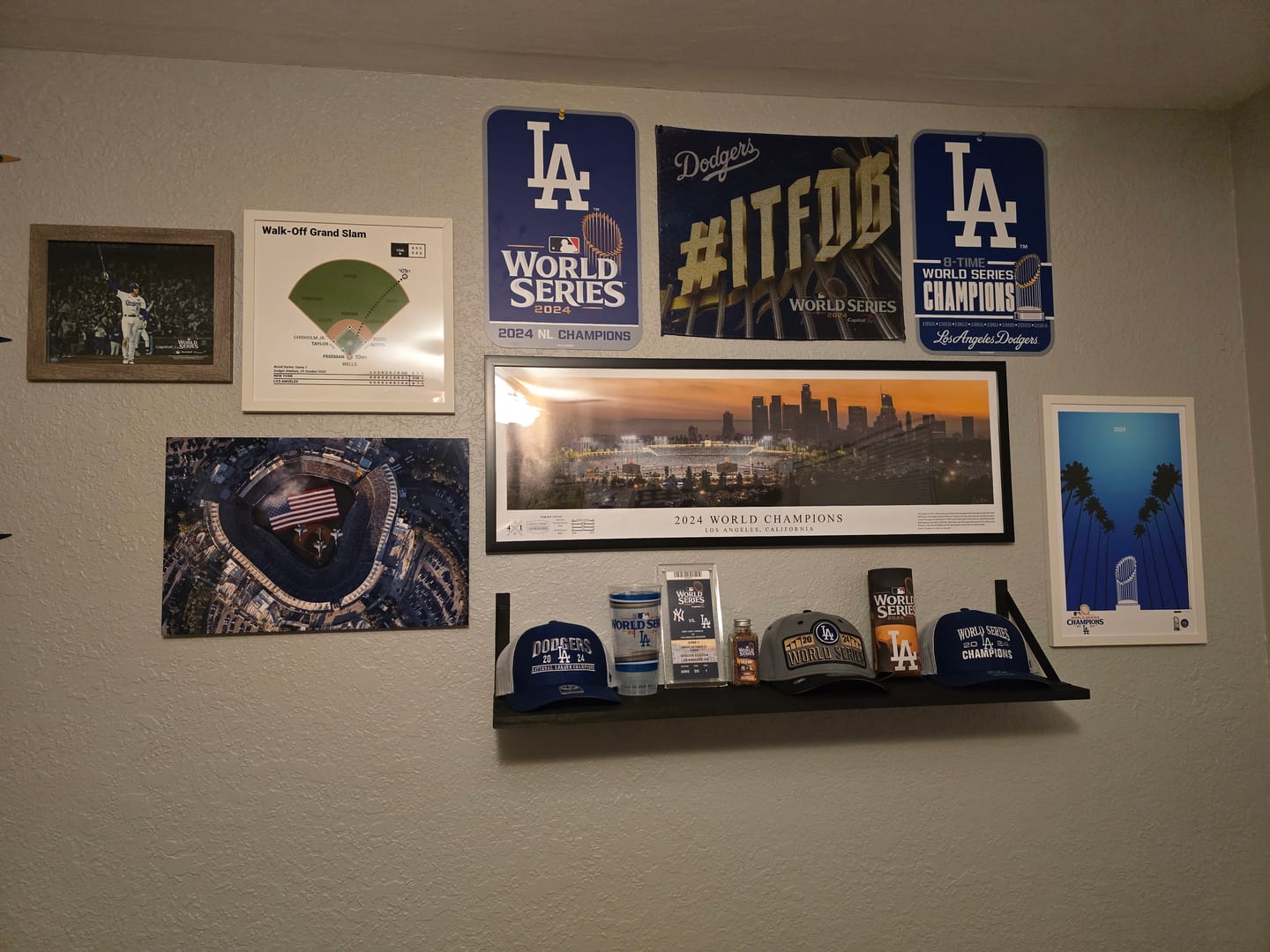 Customer photo review of Los Angeles Dodgers 2024 World Series Panoramic Poster – Must Have Art
