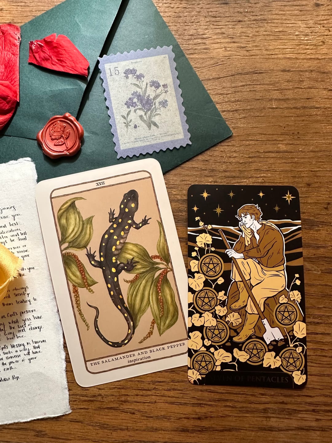 Customer photo review of Persephone's Sacred Secrets ~ Two Card Pull & Angel Message | via Mailed Letter