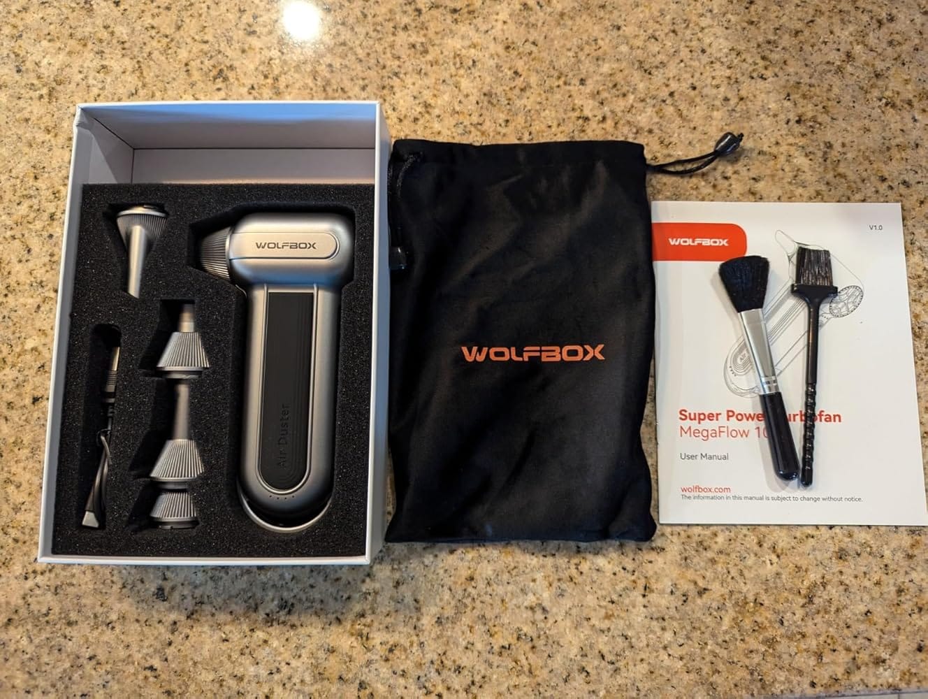 Customer photo review of WOLFBOX MF100 Compressed Air Duster - Super Power Electric Air Duster