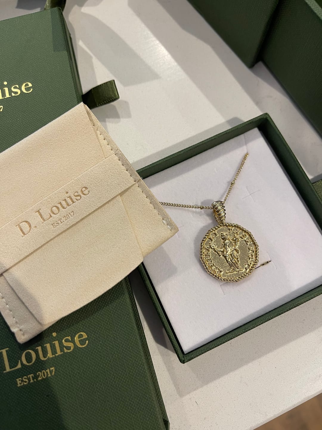 Customer photo review of Athena Coin Necklace