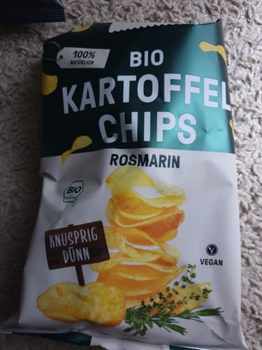 Customer photo review of Bio Kartoffelchips Rosmarin - MHD 11.01.25