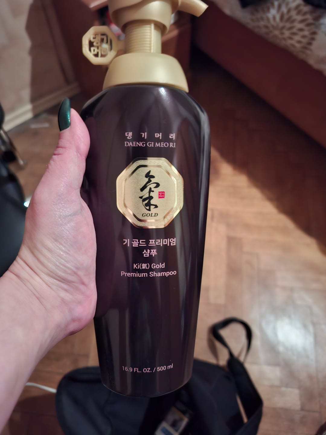 Customer photo review of Шампоан против косопад Златна енергия за увредена и тънка коса Doori Ki Gold Premium
